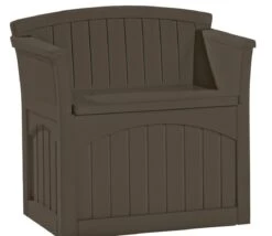 Suncast 117L Java Patio Garden Storage Seat