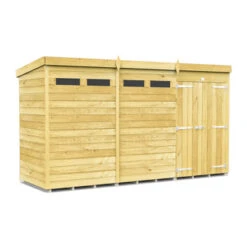 12 X 4 SECURITY PENT SHED DOUBLE DOOR