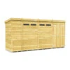 15 X 4 SECURITY PENT SHED DOUBLE DOOR -Love Garden 15864 0