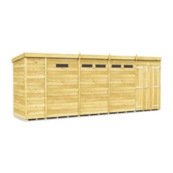 17 X 4 SECURITY PENT SHED DOUBLE DOOR