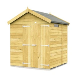 6 X 5 SECURITY PENT SHED DOUBLE DOOR