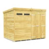 8 X 6 SECURITY PENT SHED DOUBLE DOOR