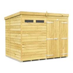 8 X 6 SECURITY PENT SHED DOUBLE DOOR
