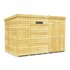 9 X 6 SECURITY PENT SHED DOUBLE DOOR
