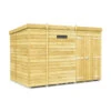 9 X 7 SECURITY PENT SHED DOUBLE DOOR -Love Garden 15906 0