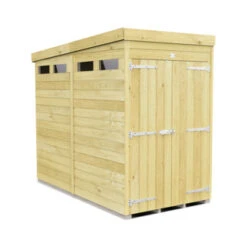 4 X 8 SECURITY PENT SHED DOUBLE DOOR