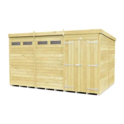 12 X 8 SECURITY PENT SHED DOUBLE DOOR
