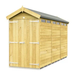 4 X 12 APEX SECURITY SHED DOUBLE DOOR