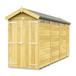4 X 13 APEX SECURITY SHED DOUBLE DOOR