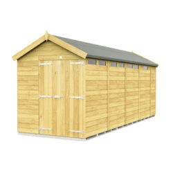 6 X 17 APEX SECURITY SHED DOUBLE DOOR