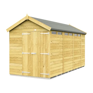 7 X 15 APEX SECURITY SHED DOUBLE DOOR 3 7 X 15 APEX SECURITY SHED DOUBLE DOOR