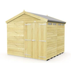 8 X 6 APEX SECURITY SHED DOUBLE DOOR
