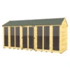 16 X 6 APEX SUMMER HOUSE (FULL HEIGHT WINDOW) 1 16 X 6 APEX SUMMER HOUSE (FULL HEIGHT WINDOW) -Love Garden 16626 0