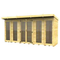 14 X 4 PENT SUMMER HOUSE (FULL HEIGHT WINDOW)