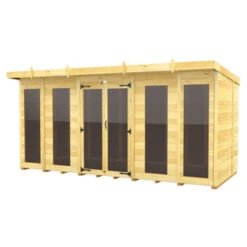 14 X 7 PENT SUMMER HOUSE (FULL HEIGHT WINDOW)