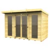 10 X 8 PENT SUMMER HOUSE (FULL HEIGHT WINDOW) 2 10 X 8 PENT SUMMER HOUSE (FULL HEIGHT WINDOW) -Love Garden 16765 0