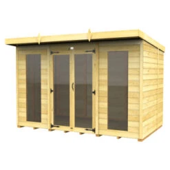 10 X 8 PENT SUMMER HOUSE (FULL HEIGHT WINDOW)