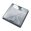 MANHOLE COVER AND FRAME GALV PAVIOUR 450X450MM SQUARE TO ROUND TO SUIT 450MM PP1C CLKS 450SR -Love Garden 507600 0