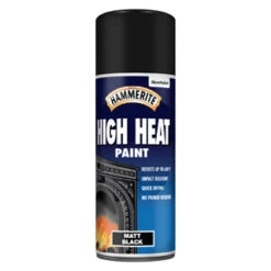 HAMMERITE HIGH HEAT RESISTANT MATT BLACK PAINT 400ML AEROSOL