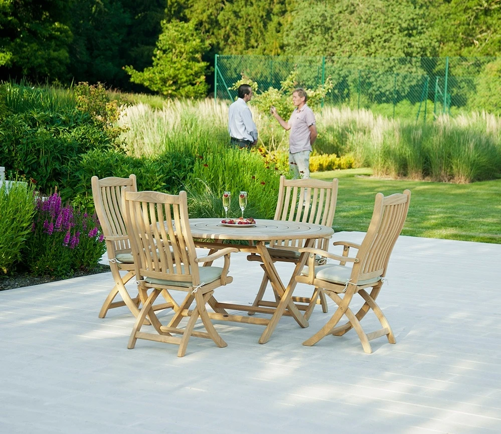 Alexander Rose Bengal Roble 1.3m Folding Table 4 Alexander Rose Bengal Roble 1.3m Folding Table - Image 2