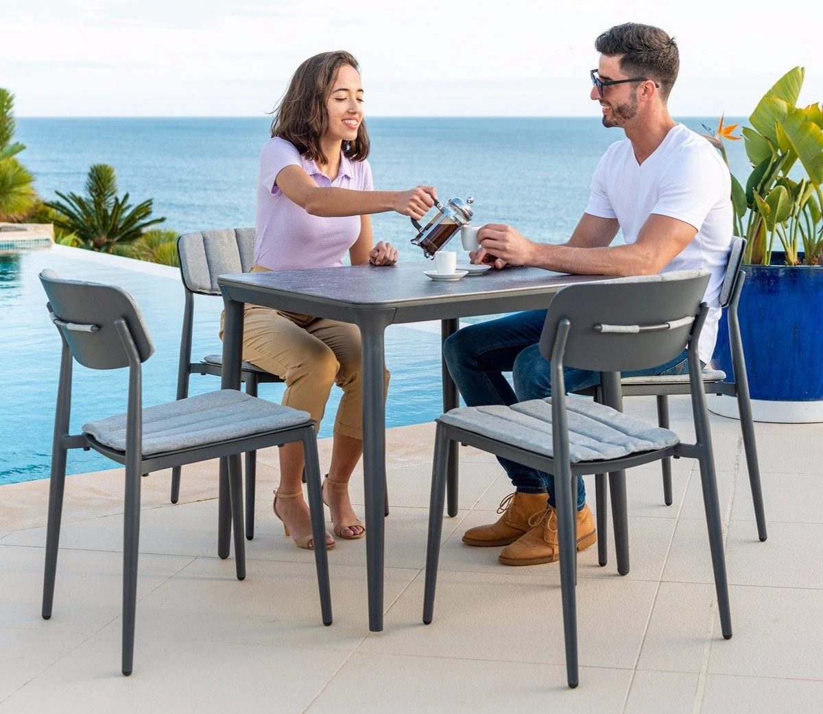 Alexander Rose Rimini Stacking Sidechair 5 Alexander Rose Rimini Stacking Sidechair - Image 3