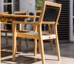 Alexander Rose Tivoli Roble Stacking Sling Armchair -Love Garden alexander rose roble stacking charcoal armchair 16e549dbc7497cbc9825e53915b845f7 original