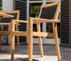 Alexander Rose Tivoli Roble Stacking Sling Armchair -Love Garden alexander rose roble stacking charcoal armchair 46e6716128f7a057486d4dedda47b683 original