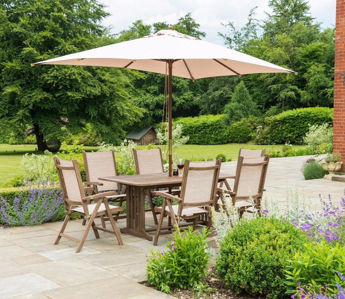 Alexander Rose Sherwood Chestnut Acacia Barley Sling Recliner 5 Alexander Rose Sherwood Chestnut Acacia Barley Sling Recliner - Image 3