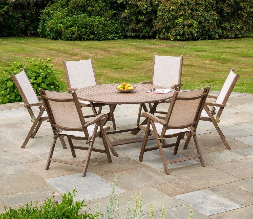 Alexander Rose Sherwood Chestnut Acacia Barley Sling Recliner 4 Alexander Rose Sherwood Chestnut Acacia Barley Sling Recliner - Image 2