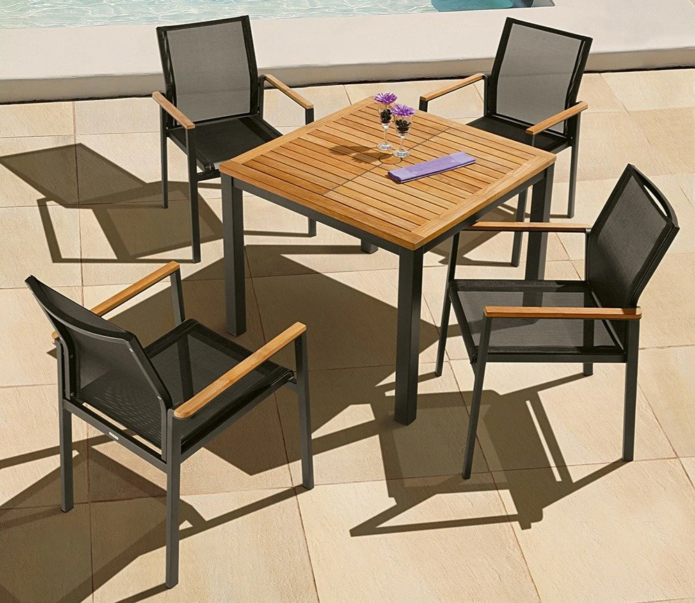 Barlow Tyrie Aura 90cm Square Dining Table 6 Barlow Tyrie Aura 90cm Square Dining Table - Image 4