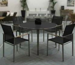 Barlow Tyrie Mercury Circular Dining Table 15 Barlow Tyrie Mercury Circular Dining Table -Love Garden charcoal coloured glass top dining table ed3bb7bd6f51500b81b8a6de92057227 original