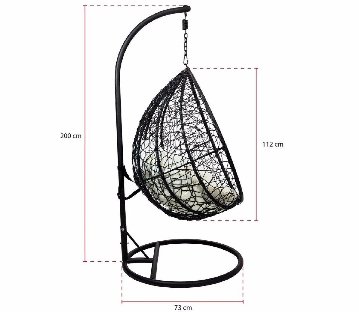 Charles Bentley Rattan Hanging Swing Chair 7 Charles Bentley Rattan Hanging Swing Chair - Image 5