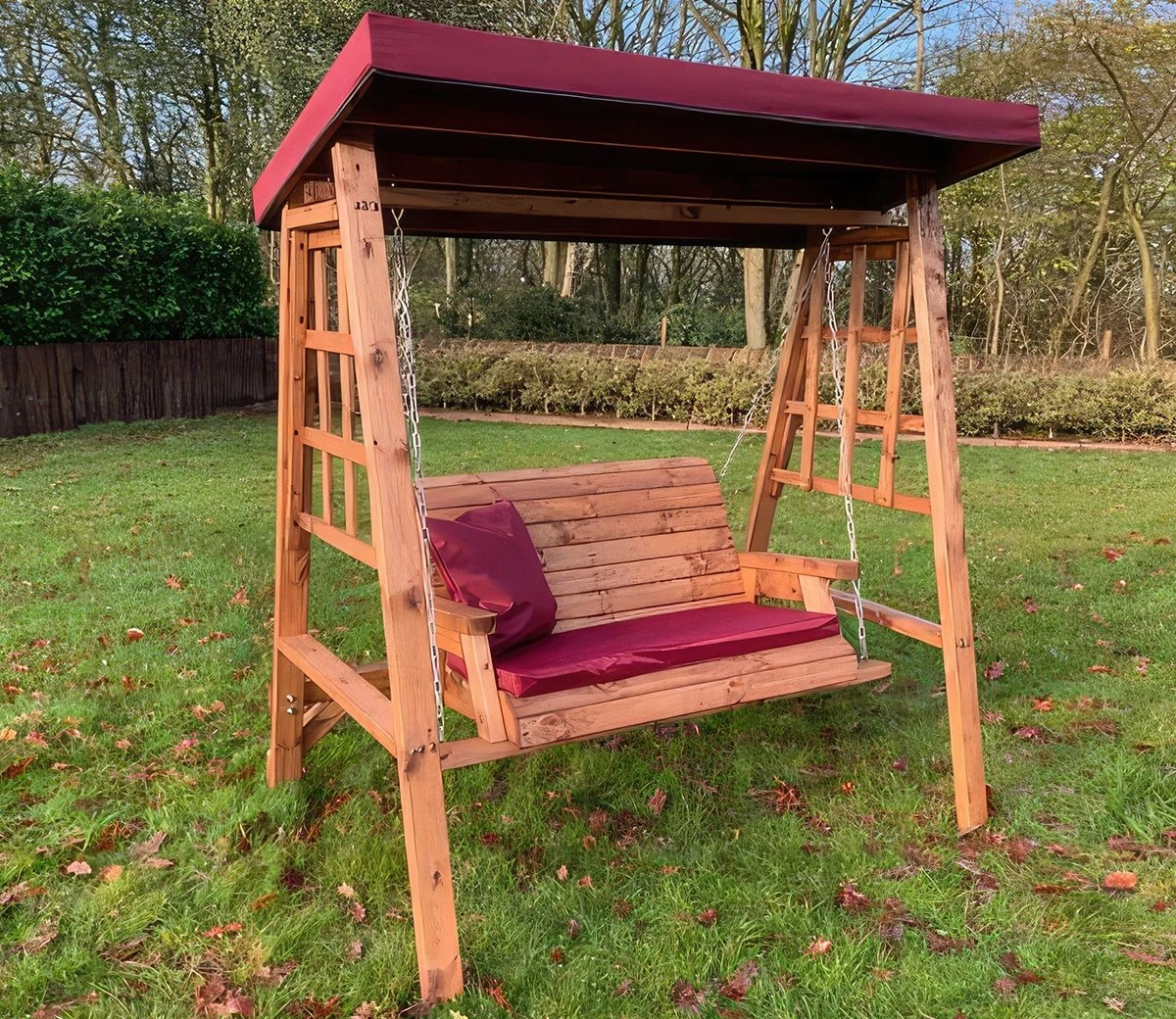 Charles Taylor Dorset Burgundy 2 Seater Swing Seat 4 Charles Taylor Dorset Burgundy 2 Seater Swing Seat - Image 2