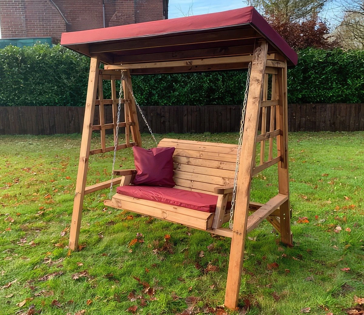 Charles Taylor Dorset Burgundy 2 Seater Swing Seat 3 Charles Taylor Dorset Burgundy 2 Seater Swing Seat