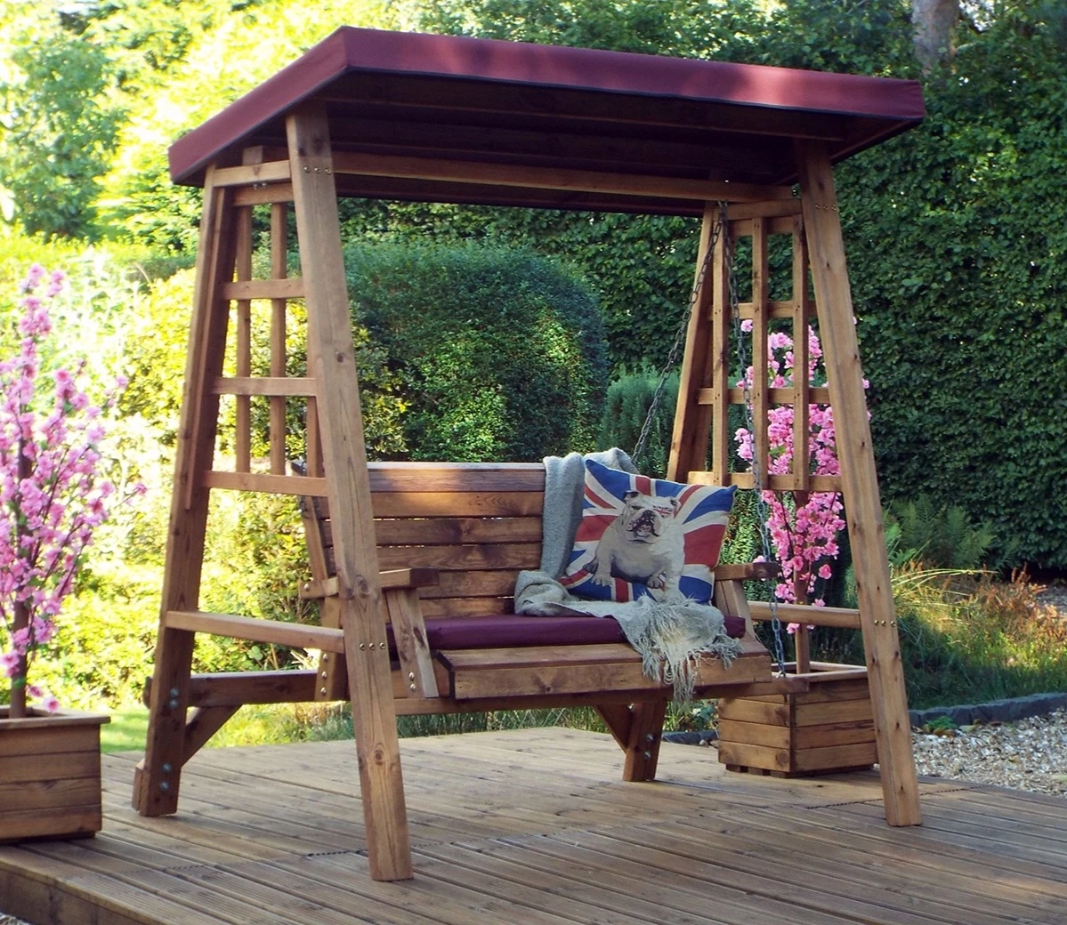 Charles Taylor Dorset Burgundy 2 Seater Swing Seat 5 Charles Taylor Dorset Burgundy 2 Seater Swing Seat - Image 3