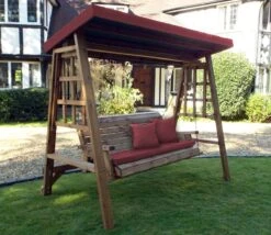 Charles Taylor Dorset Burgundy 3 Seater Swing Seat