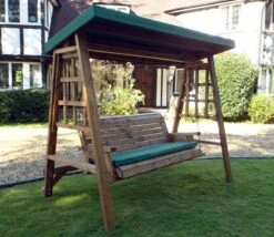 Charles Taylor Dorset Green 3 Seater Swing Seat -Love Garden charles taylor dorset green 3 seater swing seat 5e09d6fa6126a28ed501e8fa9aafdf27 original