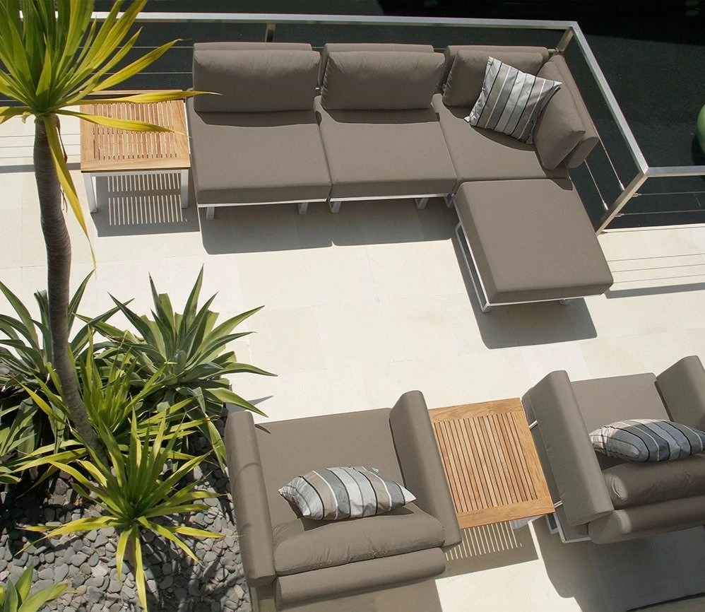 Barlow Tyrie Equinox 40cm Square Coffee Table 4 Barlow Tyrie Equinox 40cm Square Coffee Table - Image 2