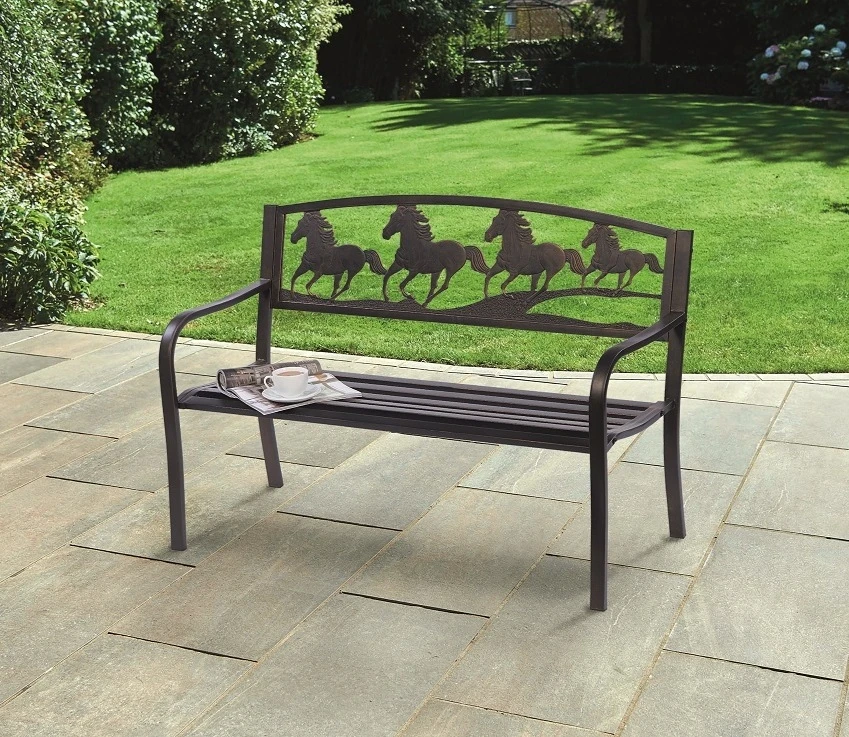 Greenhurst Horse Design Garden Bench 3 Greenhurst Horse Design Garden Bench