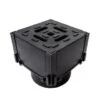 ACO HEXDRAIN CORNER UNIT WITH BLACK PLASTIC GRATING & VERTICAL OUTLET 125x125x125MM -Love Garden i794439 0