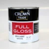 CROWN TRADE PAINT FULL GLOSS BRILLIANT WHITE 1L 5026988 -Love Garden i974335 0