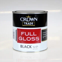 CROWN TRADE PAINT FULL GLOSS BLACK 1L 5026959