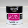 CROWN TRADE PAINT SATIN WHITE 1L 5074311 -Love Garden i974956 0