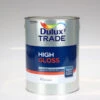 DULUX TRADE PAINT HIGH GLOSS PURE BRILLIANT WHITE 5L -Love Garden i974977 0