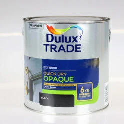 DULUX TRADE PAINT QUICK DRY OPAQUE BLACK 2.5L