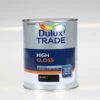DULUX TRADE PAINT HIGH GLOSS BLACK 1L -Love Garden i976072 0