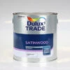 DULUX TRADE PAINT SATINWOOD PURE BRILLIANT WHITE 2.5L -Love Garden i976147 0