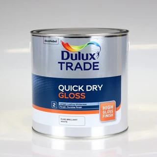 DULUX TRADE PAINT QUICK DRY GLOSS PURE BRILLIANT WHITE 2.5L 3 DULUX TRADE PAINT QUICK DRY GLOSS PURE BRILLIANT WHITE 2.5L