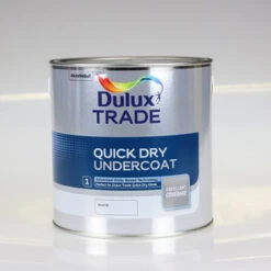 DULUX TRADE PAINT QUICK DRY UNDERCOAT PURE BRILLIANT WHITE 2.5L