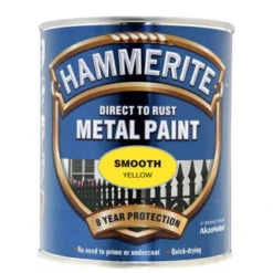 HAMMERITE METAL PAINT SMOOTH YELLOW 750ML